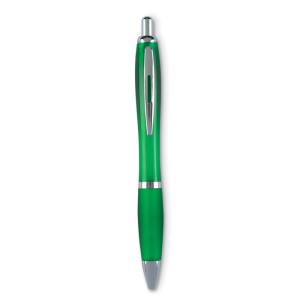 Plastové guľôčkové pero - transparent green