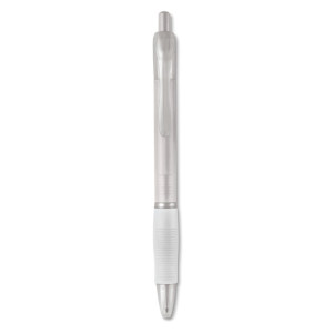 Plastové guľôčkové pero - transparent white