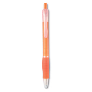 Plastové guľôčkové pero - transparent orange