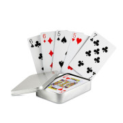 Klasické hracie karty v plechovke