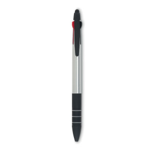 Trojfarebné pero so stylusom - silver