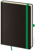 Zápisník Black Green L linajkový
