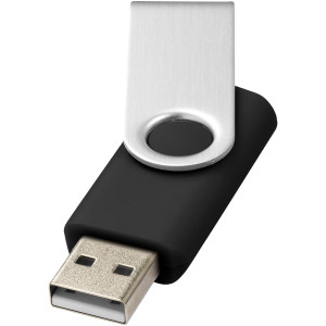 Základný USB Rotate, 2 GB - Černá, Stříbrný