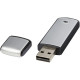 USB Square, 2 GB - Stříbrný, Černá